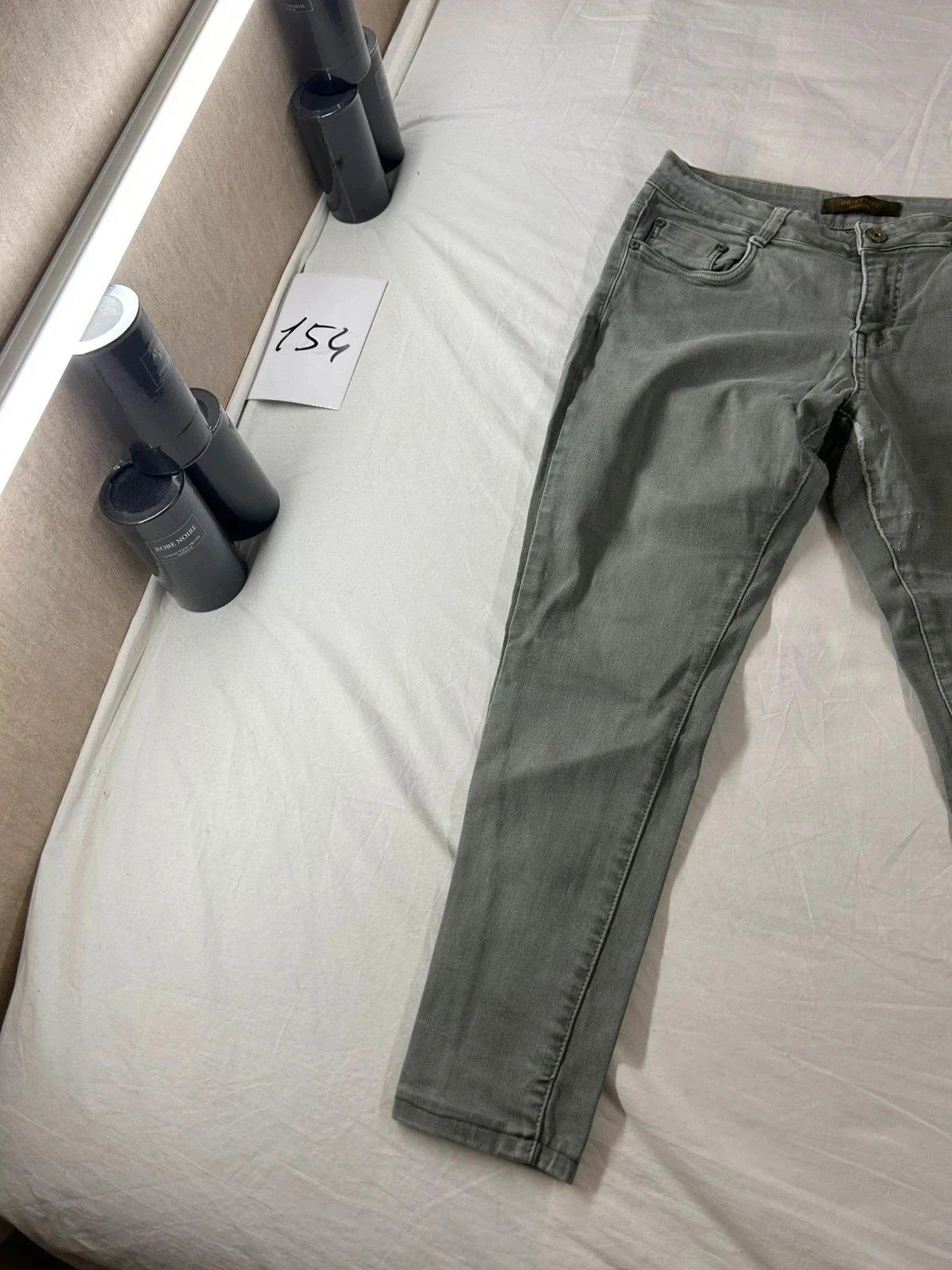 Grijze vintage obiettivo denim jeans – photo 3